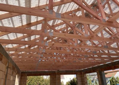 Szeglemezes tető szerkezet részlet